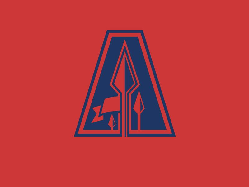 Логотип клуба «Александр» в фирменных цветах на красном фоне